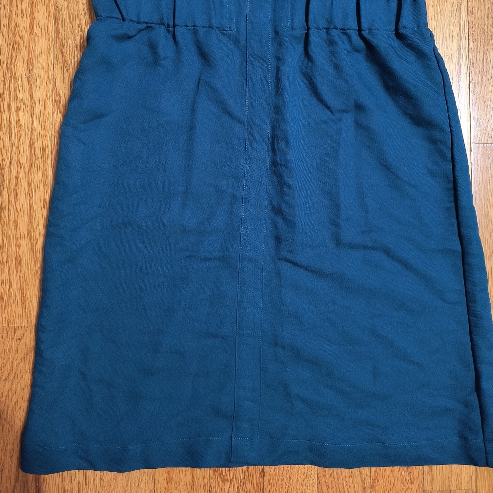 Pick 3/$10 ⭐ The Limited Safari Style Shirt Dress, Dark Teal, Women's XS - Picture 8 of 16